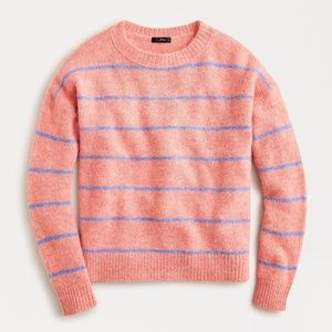 JCREW Alpaca Drop Shoulder Stripe Crew Sweater